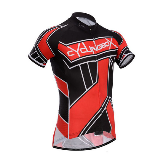 2014 Maillot Fox CyclingBox Tirantes Mangas Cortas Negro Y Rojo